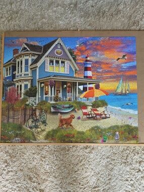 WHITE MOUNTAIN 1,000 PIECE BEACH SUNSET PUZZLE